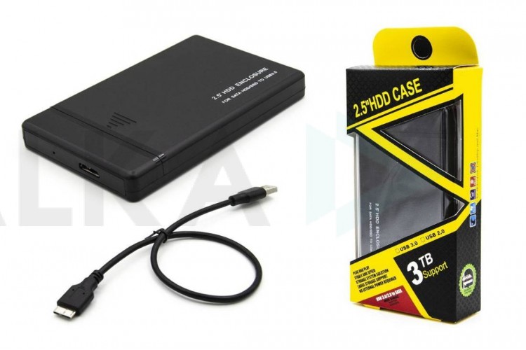 Кейс для HDD/SSD 2.5'' USB3.0 - SATA пластик (S840_Black)