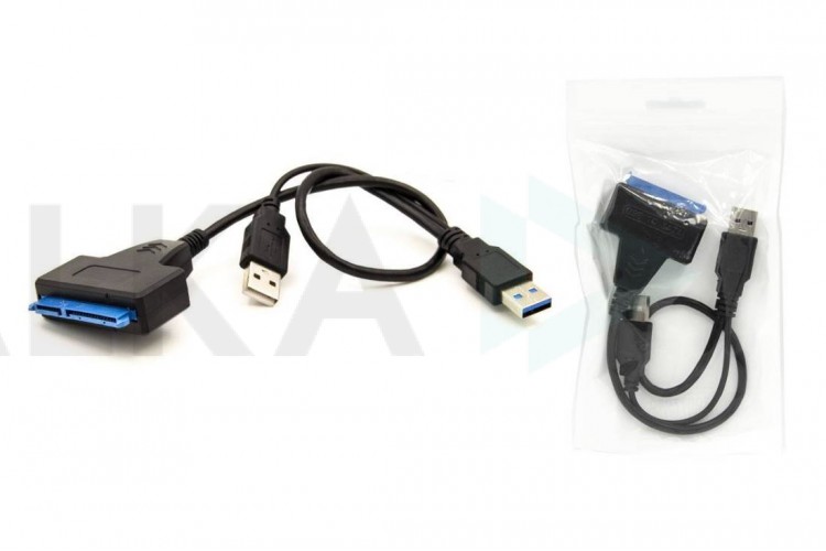 Кабель USB3.0 Type-A (M) --> SATA II + доп.питание для HDD 3.5