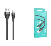 Кабель USB - Lightning BOROFONE BX61, 2,4A (черный) 1м 
