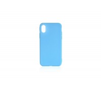 Чехол для iPhone X тонкий (голубой)