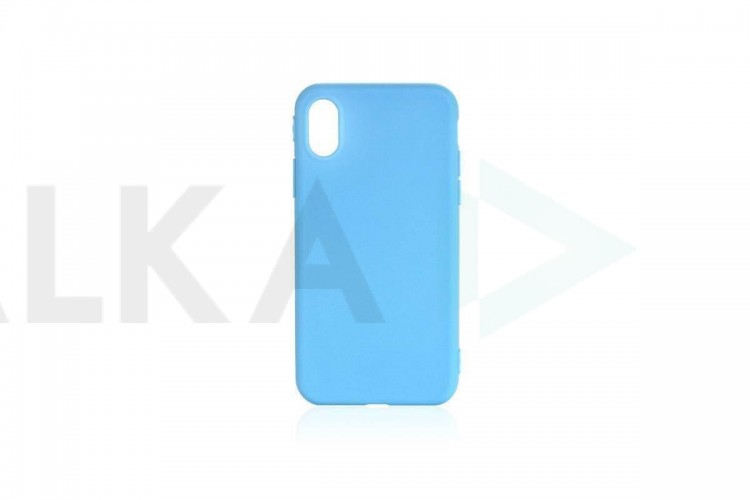 Чехол для iPhone X тонкий (голубой)