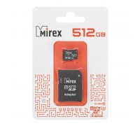 Карта памяти microSDХC с адаптером MIREX  512GB (UHS-I, U3, class 10) (13613-AD3UH512)