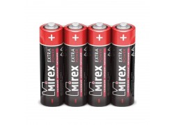 Батарейка солевая Mirex R6 / AA 1,5V  4 шт (4/60/1200), цена за спайку 4 шт 23702-ER6-S4