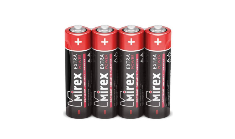 Батарейка солевая Mirex R6 / AA 1,5V 4 шт (4/60/1200), цена за спайку 4 шт 23702-ER6-S4 Батарейка солевая Mirex R6 / AA 1,5V 4 шт (4/60/1200), цена за спайку 4 шт 23702-ER6-S4