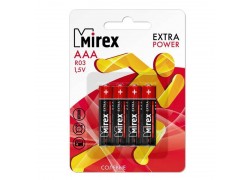 Батарейка солевая Mirex R6 / AA 1,5V  4 шт (4/48/480), цена за блистер 4 шт 23702-ER6-E4