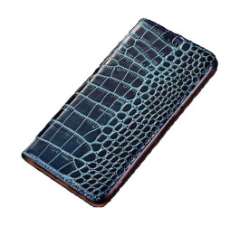 Чехол-книжка iPhone 11 (6.1) боковой, под крокодила (черный)