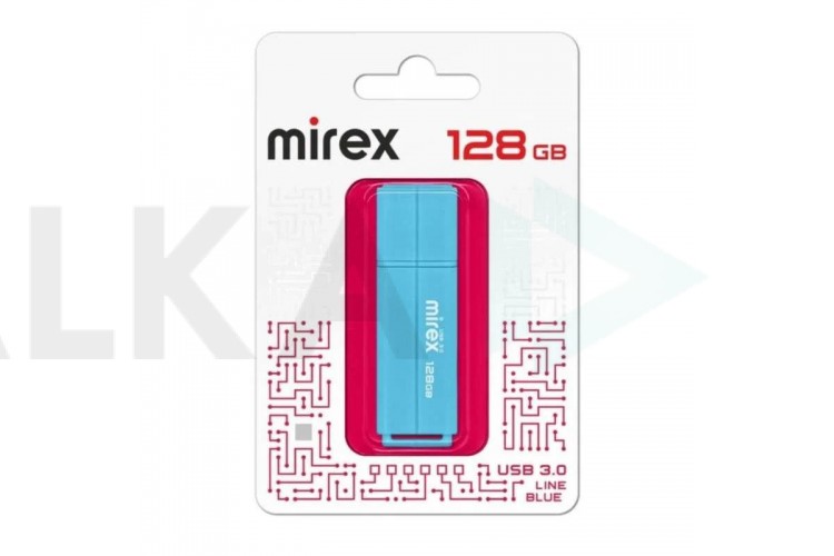 Флешка USB 3.0 Mirex LINE BLUE 128GB (ecopack)