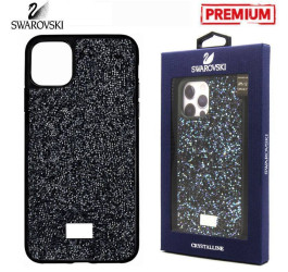 Чехол для телефона iPhone 15 Plus Swarovskii (чёрный)
