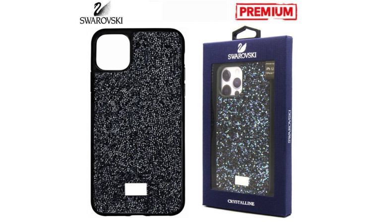 Чехол для телефона iPhone 15 Plus Swarovskii (чёрный)