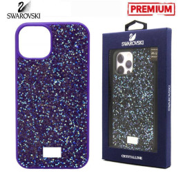 Чехол для телефона iPhone 15 Plus Swarovskii (фиолетовый)