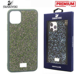 Чехол для телефона iPhone 15 Swarovskii (зеленый)