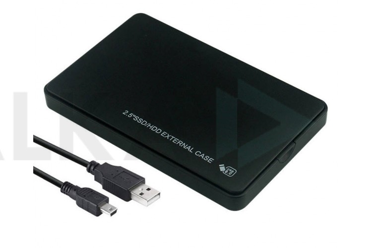 Кейс для HDD/SSD 2.5'' USB2.0 - SATA пластик (Black)