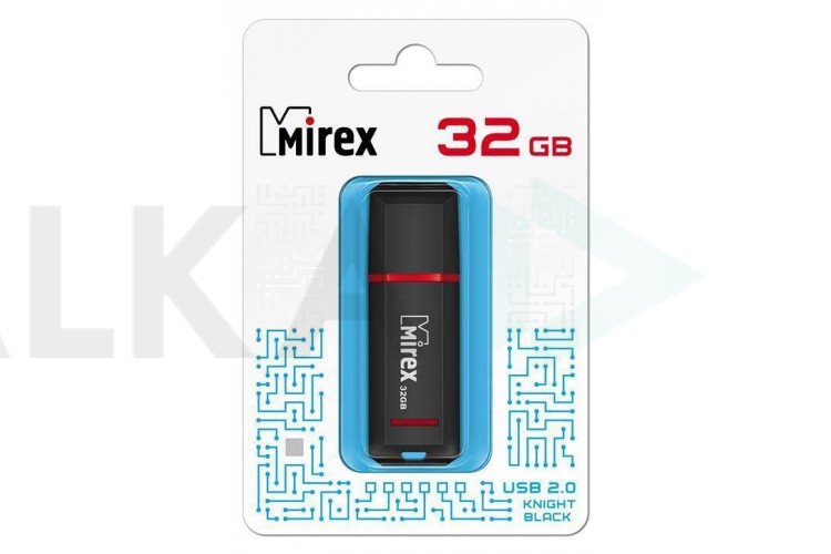 Флешка USB 2.0 Mirex KNIGHT BLACK 32GB (ecopack)