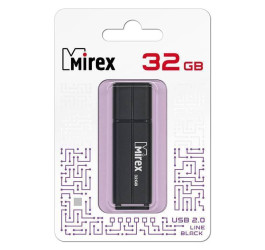 Флешка USB 2.0 Mirex LINE BLACK 32GB (ecopack)