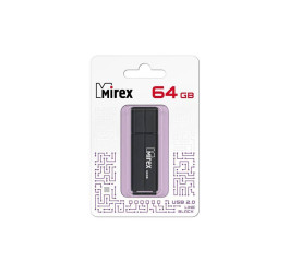 Флешка USB 2.0 Mirex LINE BLACK 64GB (ecopack)