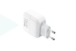 Сетевое зарядное устройство USB + USB-C BOROFONE BA46A Premium PD+ QC 3.0 (белый)