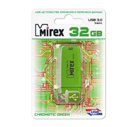 Флешка USB 3.0 Mirex CHROMATIC GREEN 32GB (ecopack)