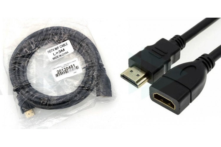 Кабель HDMI (папа - мама) удлинитель 3 м (V1.4)