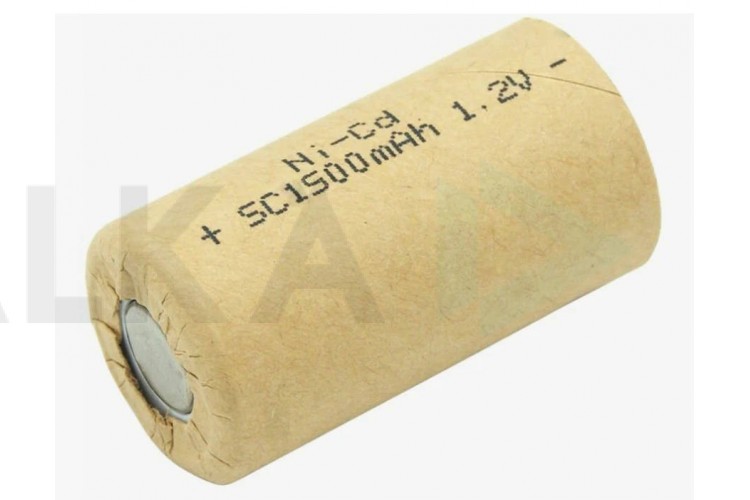 Аккумулятор 4/5SC (1.2V, 1500mAh Ni-Cd)