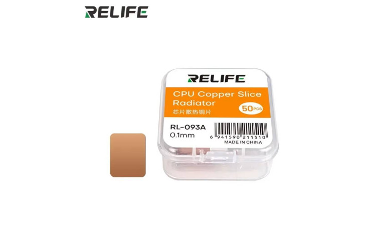 Медная термопрокладка (радиатор) RELIFE RL-093A 0.1 мм (50 шт)