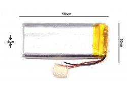 Универсальный аккумулятор 50x20x4 3.7V 500mAh (402050P)