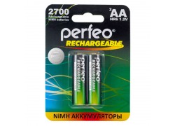 Аккумулятор Ni-MH Perfeo AA 2700mAh/2BL (Картонный блистер, цена за 2 штуки)