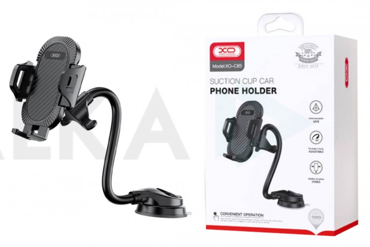 Держатель автомобильный для телефона XO C85 Car hose suction cup mobile phone holder (Чёрный)