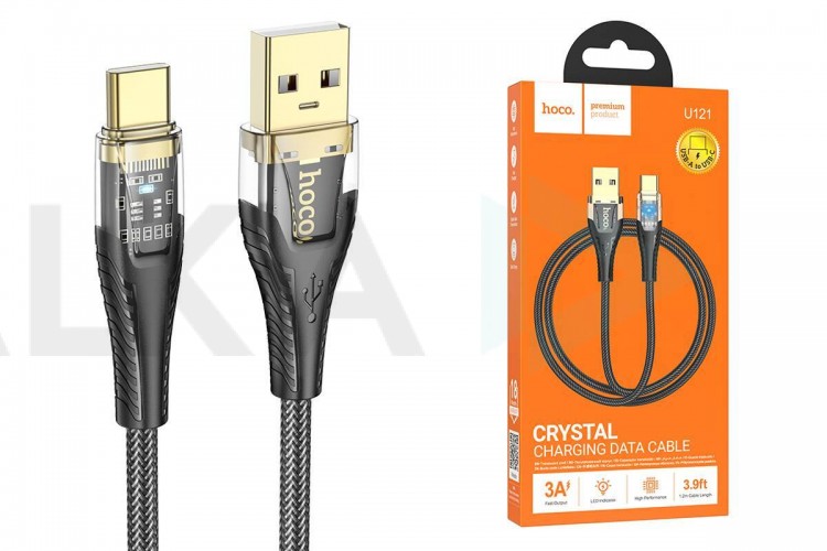 Кабель USB - USB Type-C HOCO U121 (черный) 1м