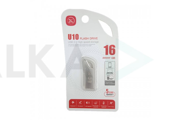 Флешка USB 2.0 XO U10 16GB Silver