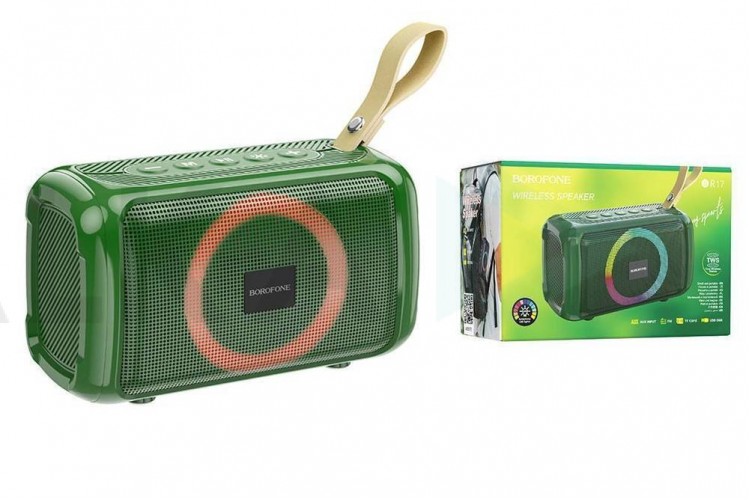Портативная беспроводная колонка BOROFONE BR17 Cool Sports BT speaker (зеленый)