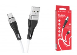 Кабель USB - USB Type-C BOROFONE BX46  (белый) 1м (силиконовый)