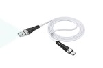 Кабель USB - USB Type-C BOROFONE BX46  (белый) 1м (силиконовый)