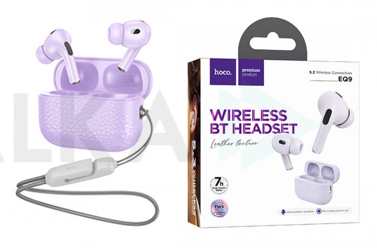 Наушники вакуумные беспроводные HOCO EQ9 Duke true wireless BT headset (фиолетовый)