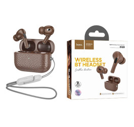 Наушники вакуумные беспроводные HOCO EQ9 Duke true wireless BT headset (коричневый)
