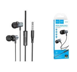 Наушники вакуумные проводные HOCO M110 Encourage metal universal earphones with mic (серый)
