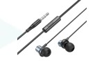 Наушники вакуумные проводные HOCO M110 Encourage metal universal earphones with mic (серый)