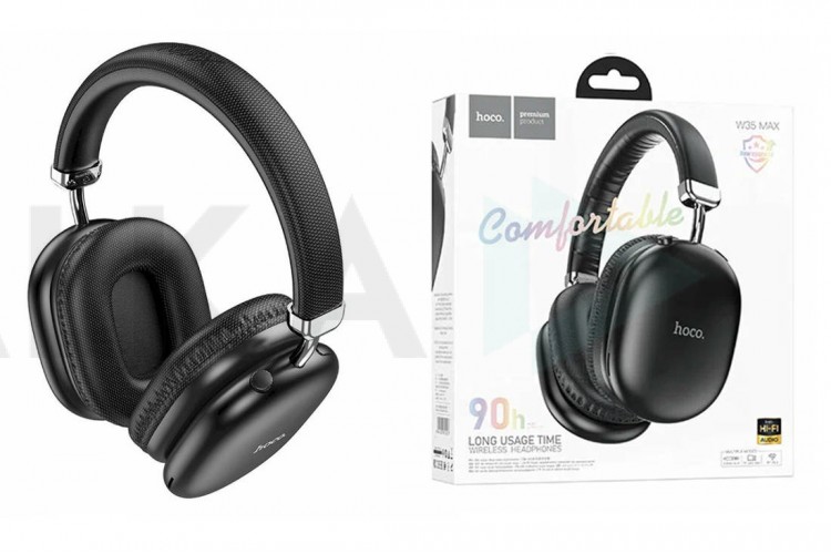 Наушники мониторные беспроводные HOCO W35 Max Joy BT headphones (черный)