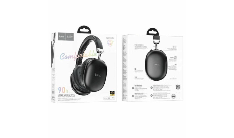 Наушники мониторные беспроводные HOCO W35 Max Joy BT headphones (черный) Наушники мониторные беспроводные HOCO W35 Max Joy BT headphones (черный)
