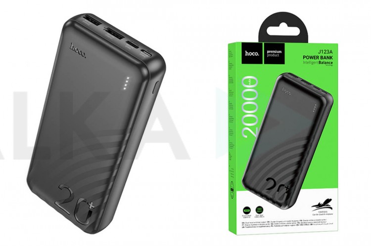 Универсальный дополнительный аккумулятор Power Bank HOCO J123A (20000 mAh) (черный)