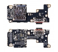 Шлейф для Xiaomi Poco F5 Pro (23013PC75G) с разъемом зарядки + SIM (плата), org