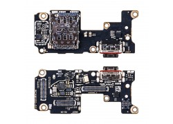 Шлейф для Xiaomi Poco F5 Pro (23013PC75G) с разъемом зарядки + SIM (плата), org