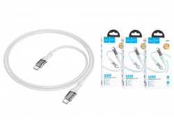 Кабель USB Type-C - USB Type-C HOCO U111 60W (серый) 1м 