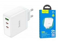 Сетевое зарядное устройство USB + 2 USB-C HOCO N30 Glory PD65W (белый)