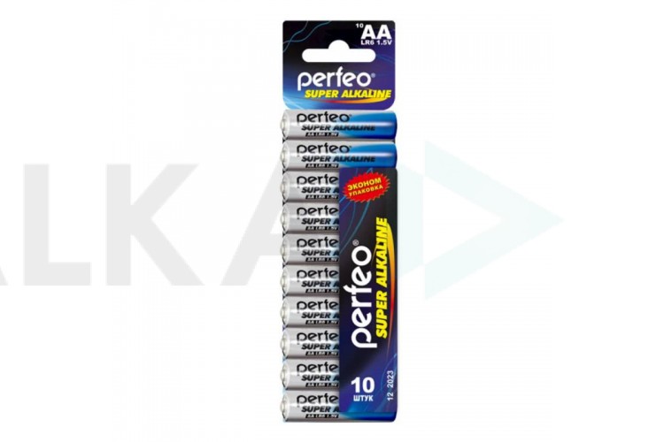 Батарейка алкалиновая Perfeo LR6 AA/10SHRINK CARD Super Alkaline спайка цена за 10 шт