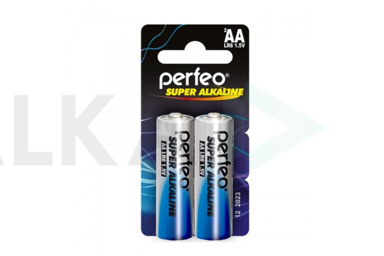 Батарейка алкалиновая Perfeo LR6 AA/2BL mini Super Alkaline спайка цена за 2 шт