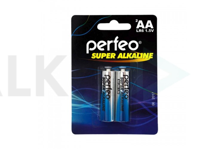 Батарейка алкалиновая Perfeo LR6 AA/2BL Super Alkaline блистер цена за 2 шт