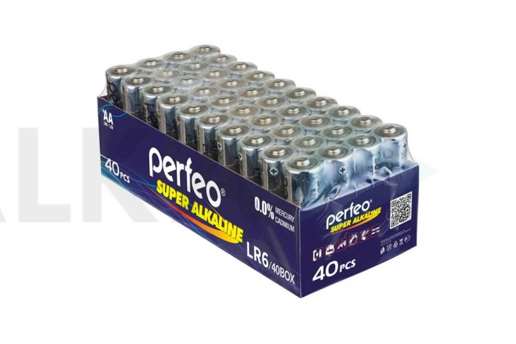 Батарейка алкалиновая Perfeo LR6 AA/40BOX Super Alkaline цена за 40 шт