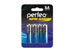 Батарейка алкалиновая Perfeo LR6 AA/4BL Super Alkaline (блистер цена за 4 шт)