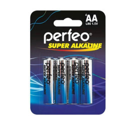 Батарейка алкалиновая Perfeo LR6 AA/4BL Super Alkaline (блистер цена за 4 шт)