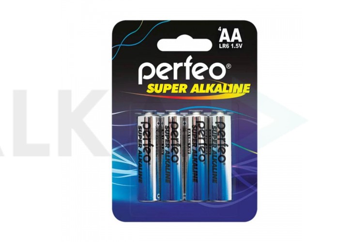 Батарейка алкалиновая Perfeo LR6 AA/4BL Super Alkaline (блистер цена за 4 шт)